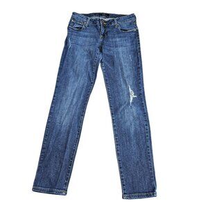 STS Blue Jesse Boyfriend Jeans Womens 25 Blue Distressed Relaxed Stretch Denim